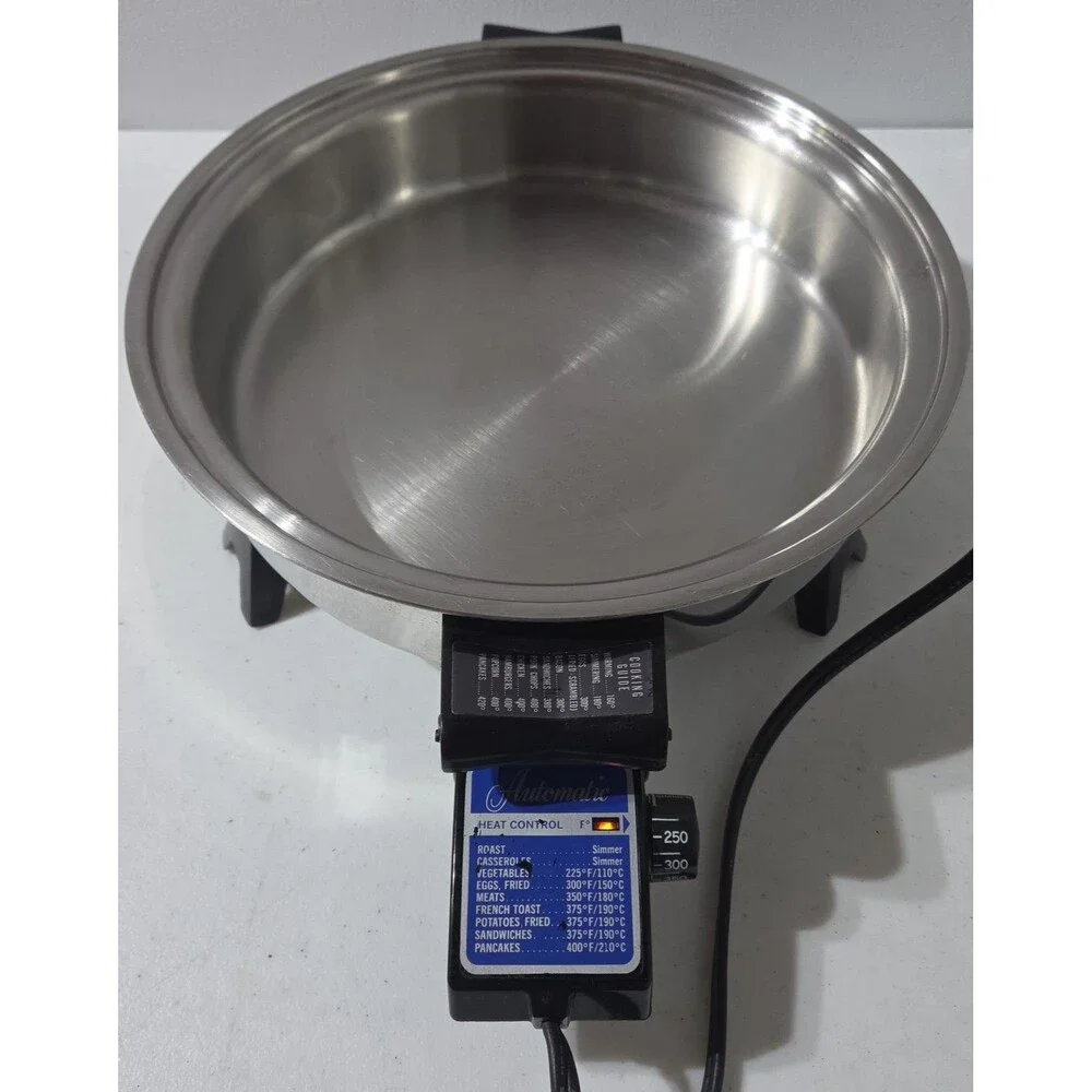 Saladmaster 7817 Electric Skillet Stainless Steel - NO LID Tested Works